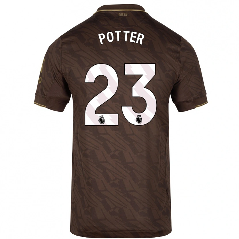 Danxen Niño Camiseta Lucy Potter #23 Marrón Oro 2ª Equipación 2025/26 La Camisa