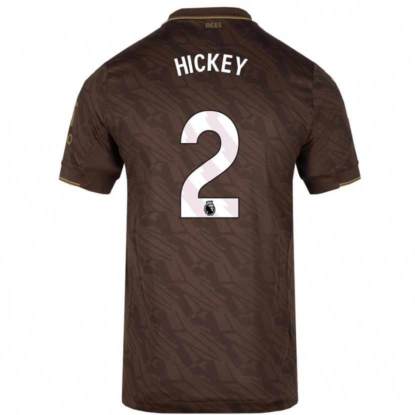 Danxen Niño Camiseta Aaron Hickey #2 Marrón Oro 2ª Equipación 2025/26 La Camisa