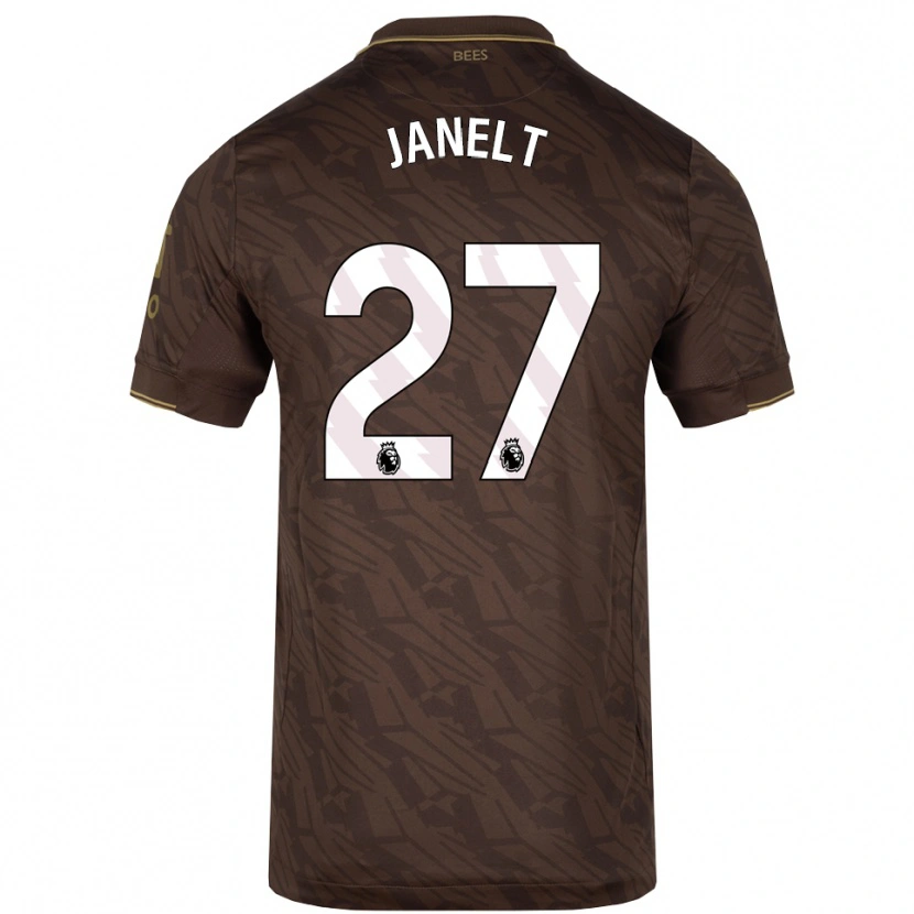 Danxen Niño Camiseta Vitaly Janelt #27 Marrón Oro 2ª Equipación 2025/26 La Camisa