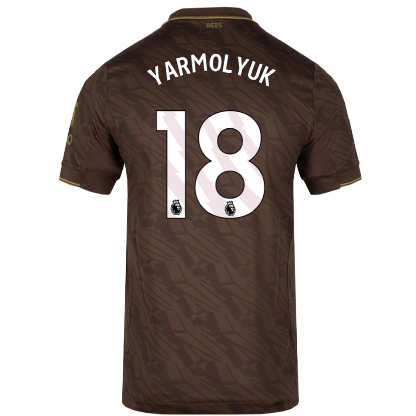 Danxen Niño Camiseta Yegor Yarmolyuk #18 Marrón Oro 2ª Equipación 2025/26 La Camisa
