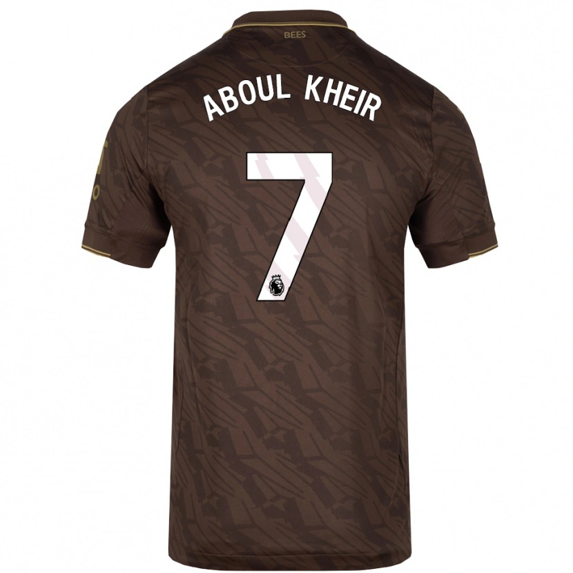 Danxen Niño Camiseta Nour Aboul Kheir #7 Marrón Oro 2ª Equipación 2025/26 La Camisa