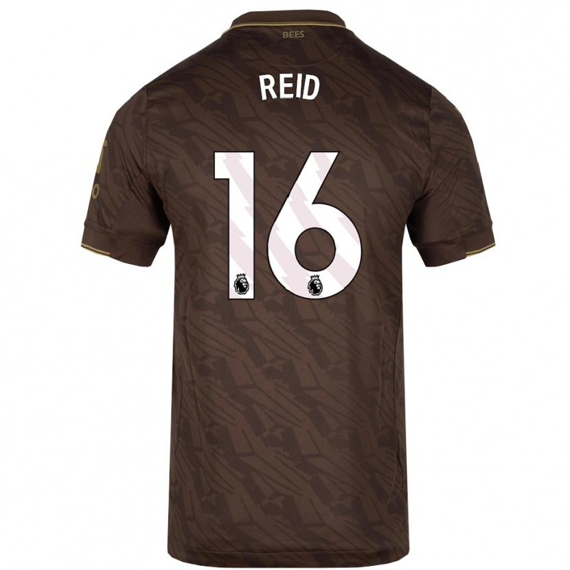 Danxen Niño Camiseta Jodie Reid #16 Marrón Oro 2ª Equipación 2025/26 La Camisa