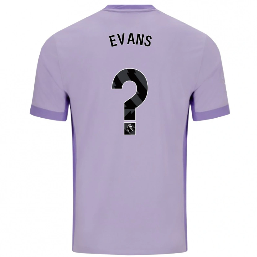 Danxen Niño Camiseta Jake Evans #0 Morado Taro Blanco 2ª Equipación 2025/26 La Camisa