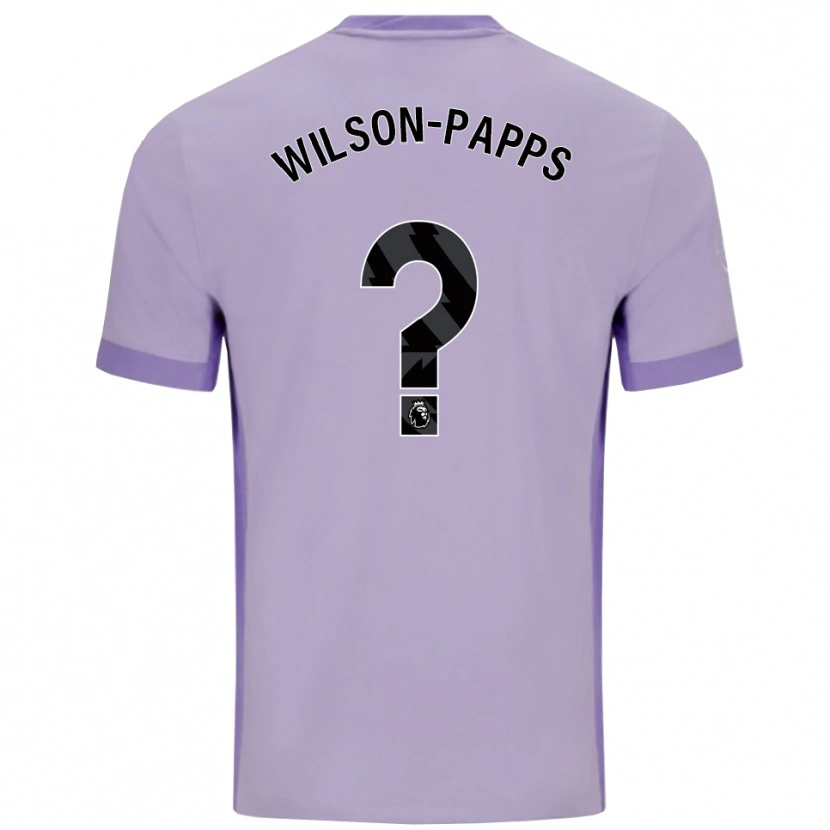 Danxen Niño Camiseta Charlie Wilson-Papps #0 Morado Taro Blanco 2ª Equipación 2025/26 La Camisa