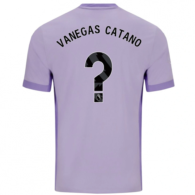 Danxen Niño Camiseta Manuela Vanegas Catano #0 Morado Taro Blanco 2ª Equipación 2025/26 La Camisa