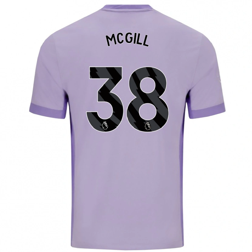 Danxen Niño Camiseta Tom Mcgill #38 Morado Taro Blanco 2ª Equipación 2025/26 La Camisa