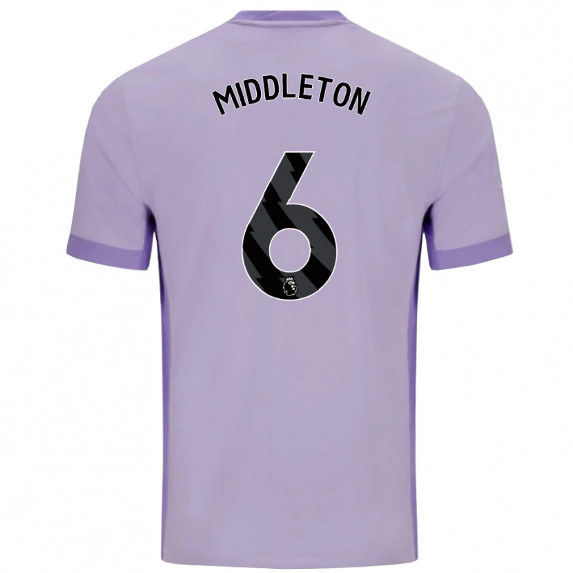 Danxen Niño Camiseta Jesse Middleton #6 Morado Taro Blanco 2ª Equipación 2025/26 La Camisa