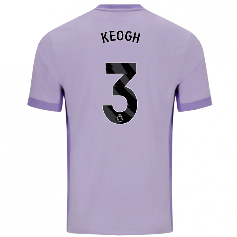 Danxen Niño Camiseta Sean Keogh #3 Morado Taro Blanco 2ª Equipación 2025/26 La Camisa