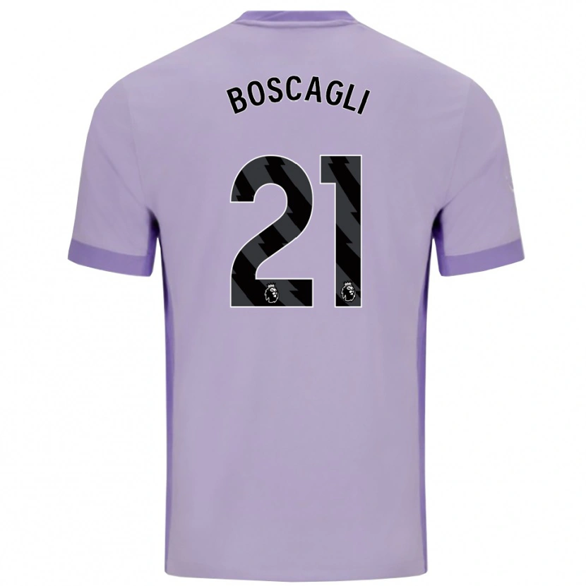 Danxen Niño Camiseta Olivier Boscagli #21 Morado Taro Blanco 2ª Equipación 2025/26 La Camisa