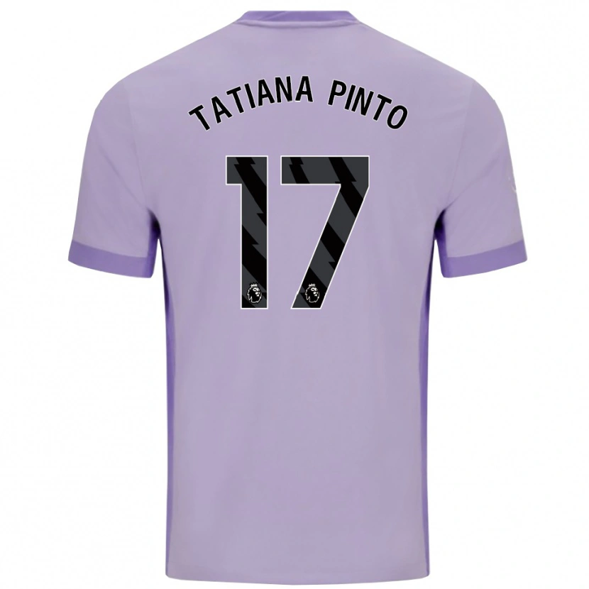 Danxen Niño Camiseta Tatiana Vanessa Ferreira Pinto #17 Morado Taro Blanco 2ª Equipación 2025/26 La Camisa