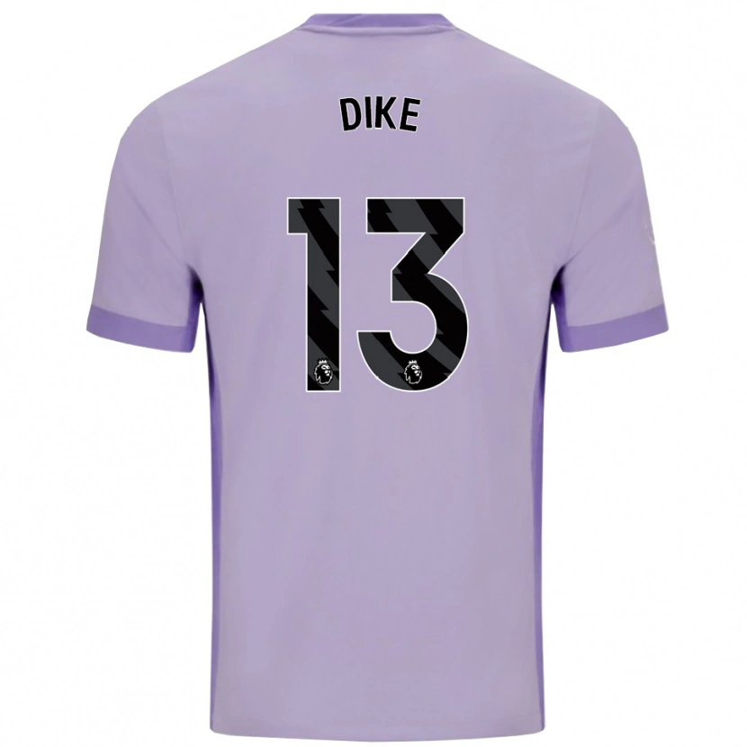 Danxen Niño Camiseta Michael Dike #13 Morado Taro Blanco 2ª Equipación 2025/26 La Camisa