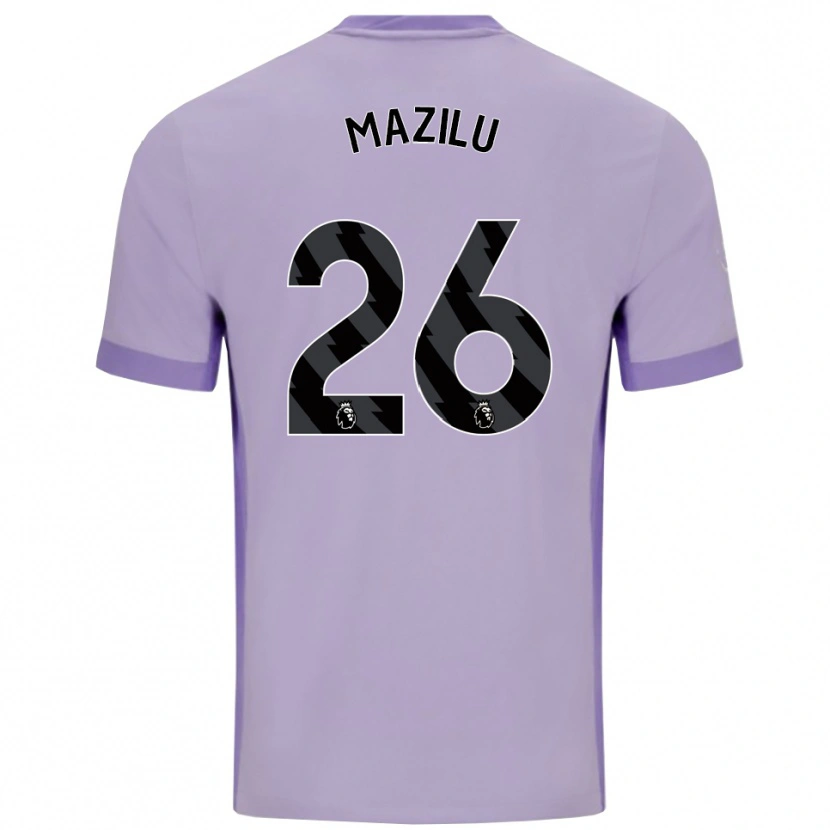 Danxen Niño Camiseta Adrian Mazilu #26 Morado Taro Blanco 2ª Equipación 2025/26 La Camisa