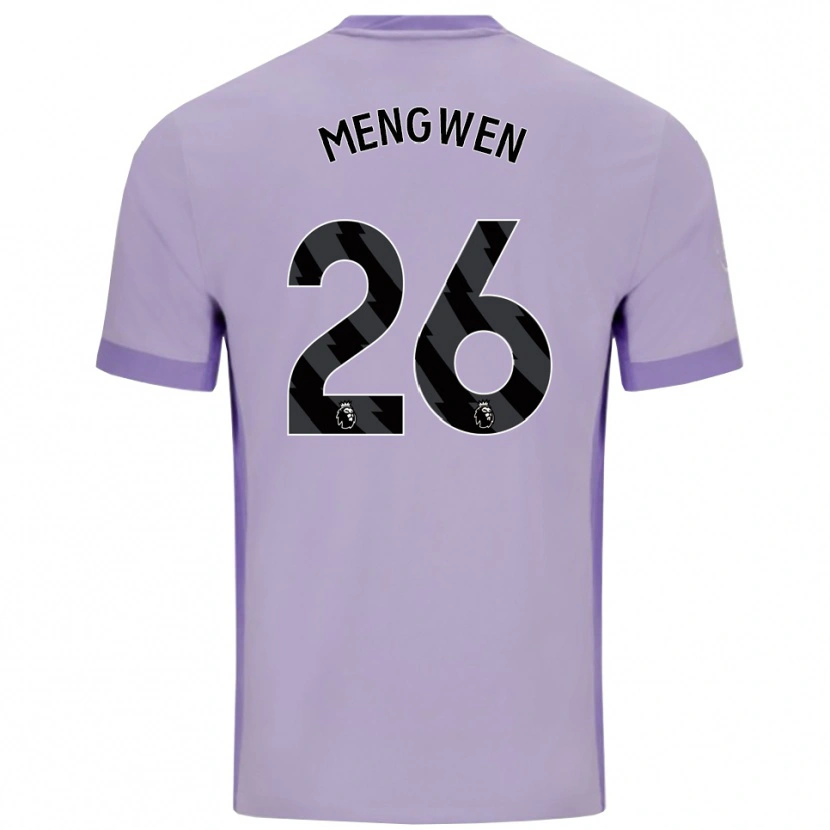 Danxen Niño Camiseta Li Mengwen #26 Morado Taro Blanco 2ª Equipación 2025/26 La Camisa