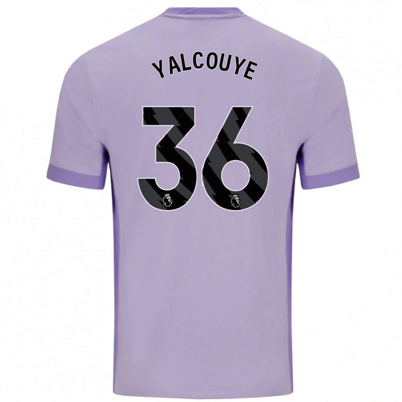 Danxen Niño Camiseta Malick Yalcouyé #36 Morado Taro Blanco 2ª Equipación 2025/26 La Camisa