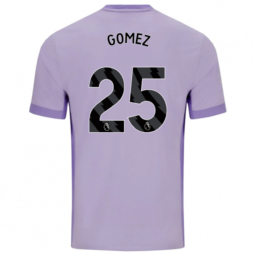 Danxen Niño Camiseta Diego Gómez #25 Morado Taro Blanco 2ª Equipación 2025/26 La Camisa