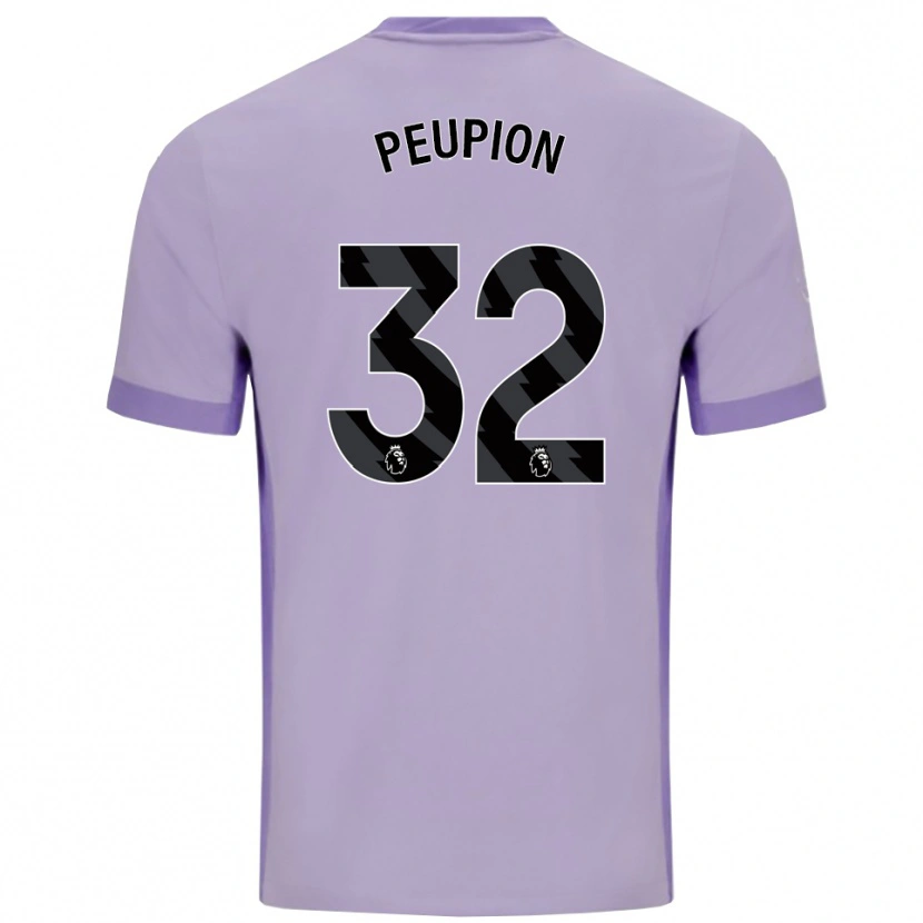 Danxen Niño Camiseta Cameron Peupion #32 Morado Taro Blanco 2ª Equipación 2025/26 La Camisa