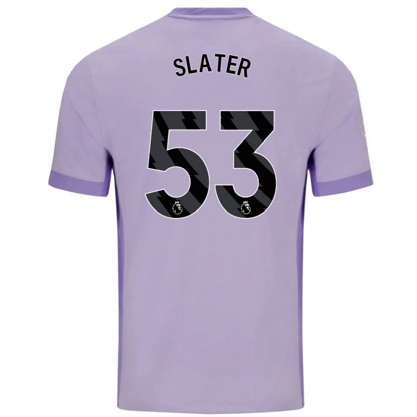 Danxen Niño Camiseta Jacob Slater #53 Morado Taro Blanco 2ª Equipación 2025/26 La Camisa