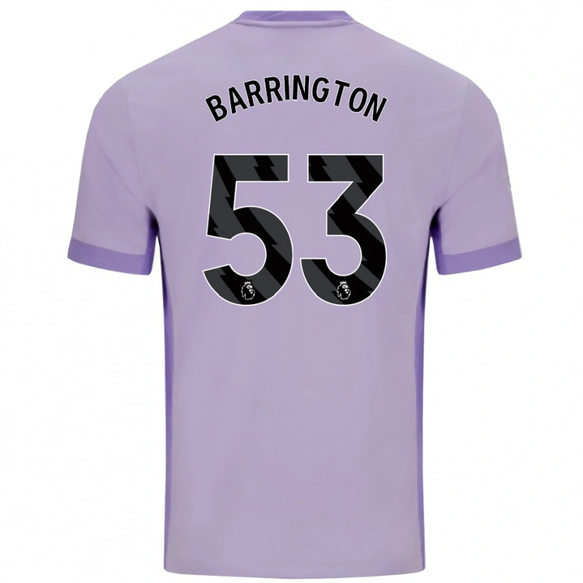 Danxen Niño Camiseta Luca Barrington #53 Morado Taro Blanco 2ª Equipación 2025/26 La Camisa