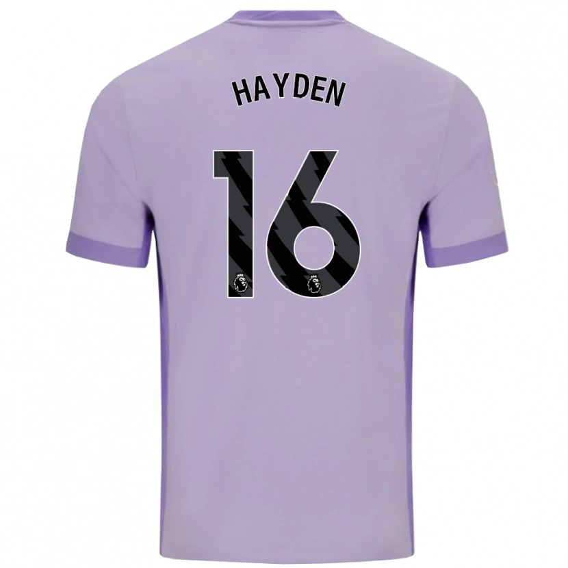 Danxen Niño Camiseta Matthew Hayden #16 Morado Taro Blanco 2ª Equipación 2025/26 La Camisa