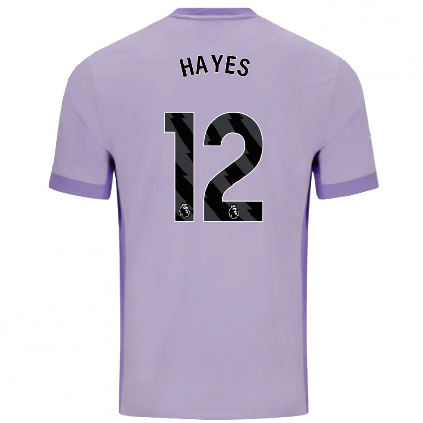 Danxen Niño Camiseta Caitlin Hayes #12 Morado Taro Blanco 2ª Equipación 2025/26 La Camisa
