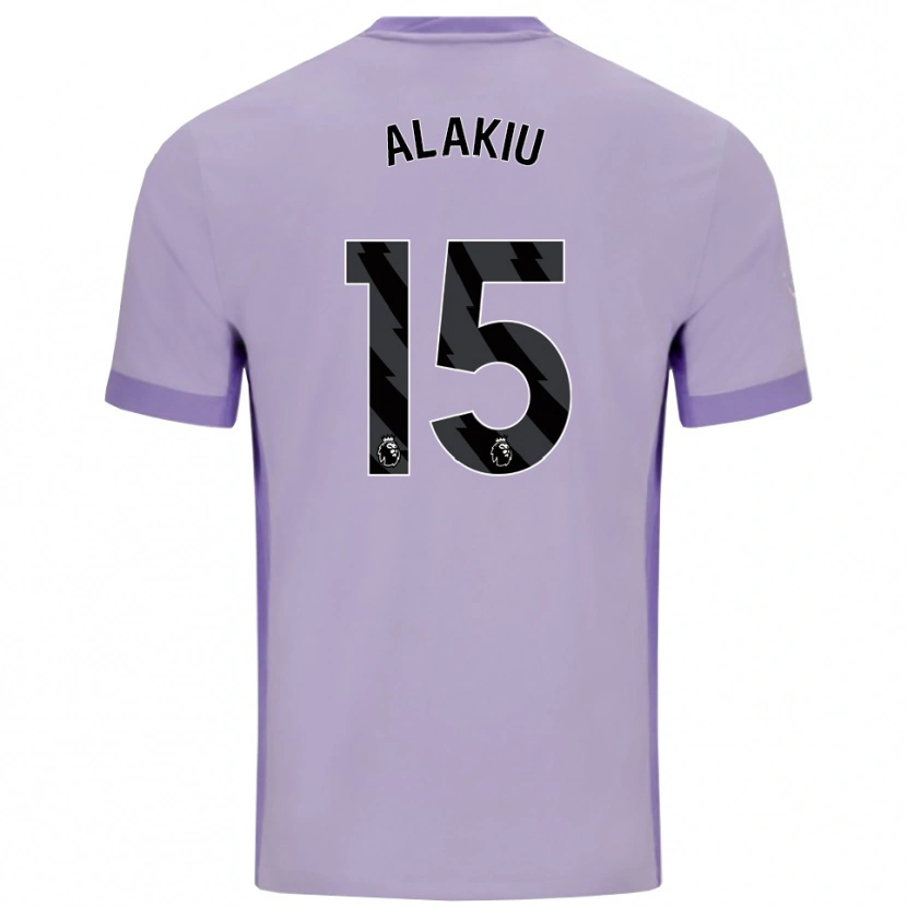 Danxen Niño Camiseta Isaiah Alakiu #15 Morado Taro Blanco 2ª Equipación 2025/26 La Camisa