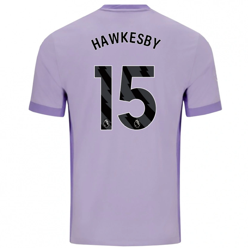 Danxen Niño Camiseta Mackenzie Hawkesby #15 Morado Taro Blanco 2ª Equipación 2025/26 La Camisa