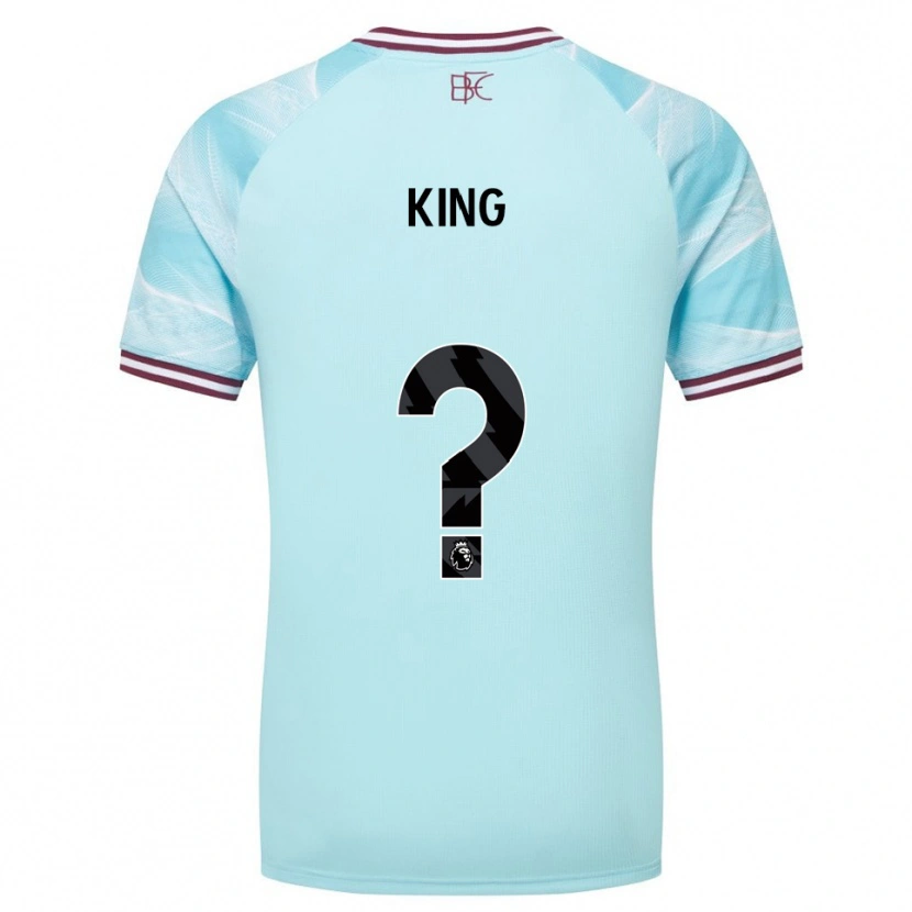 Danxen Niño Camiseta Corey King #0 Celeste Borgoña 2ª Equipación 2025/26 La Camisa