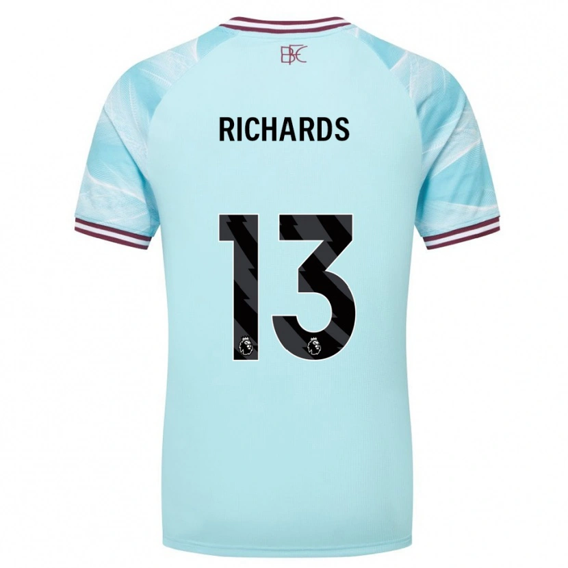 Danxen Niño Camiseta Jade Richards #13 Celeste Borgoña 2ª Equipación 2025/26 La Camisa