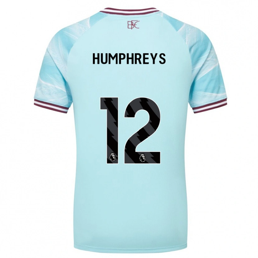 Danxen Niño Camiseta Bashir Humphreys #12 Celeste Borgoña 2ª Equipación 2025/26 La Camisa