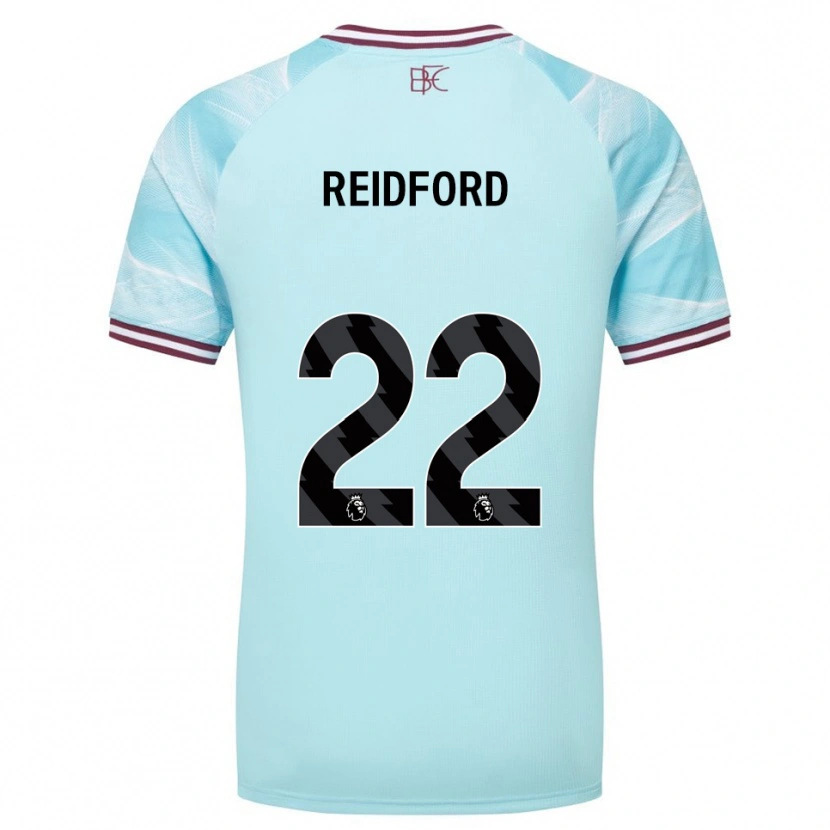 Danxen Niño Camiseta Isabella Reidford #22 Celeste Borgoña 2ª Equipación 2025/26 La Camisa