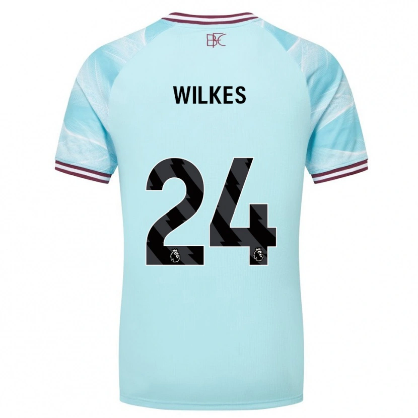 Danxen Niño Camiseta Tilly Wilkes #24 Celeste Borgoña 2ª Equipación 2025/26 La Camisa