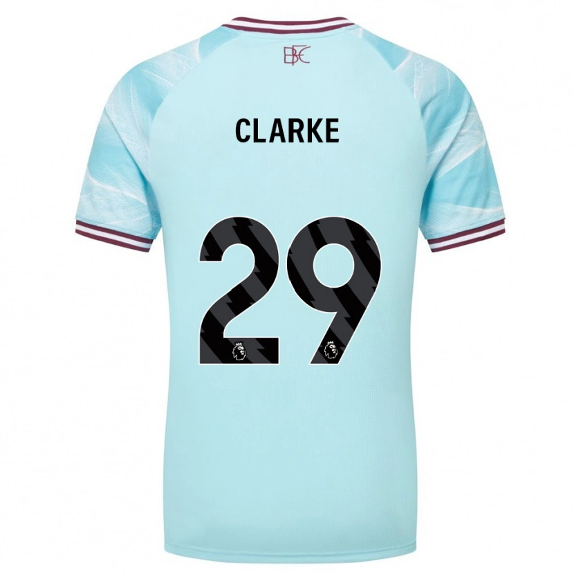 Danxen Niño Camiseta Abby Clarke #29 Celeste Borgoña 2ª Equipación 2025/26 La Camisa
