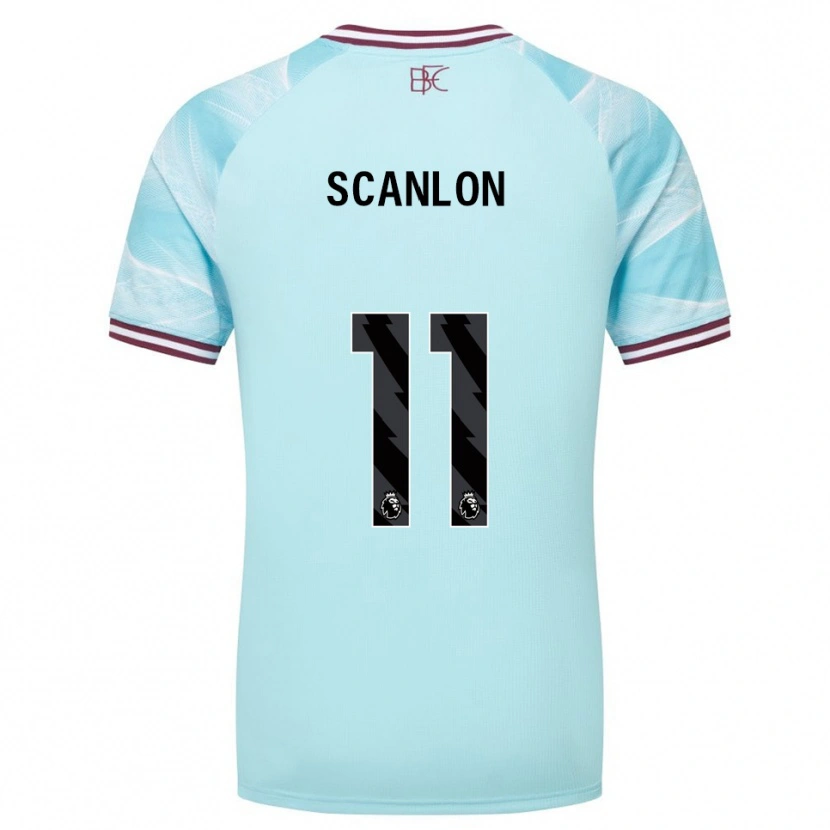 Danxen Niño Camiseta Luca Scanlon #11 Celeste Borgoña 2ª Equipación 2025/26 La Camisa