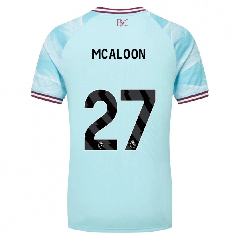 Danxen Niño Camiseta Naoisha Mcaloon #27 Celeste Borgoña 2ª Equipación 2025/26 La Camisa