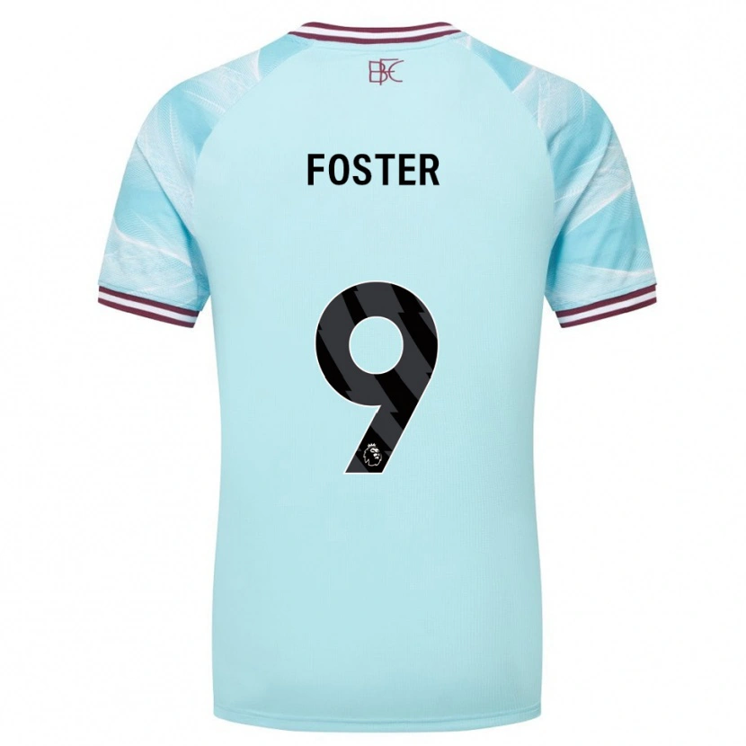 Danxen Niño Camiseta Lyle Foster #9 Celeste Borgoña 2ª Equipación 2025/26 La Camisa