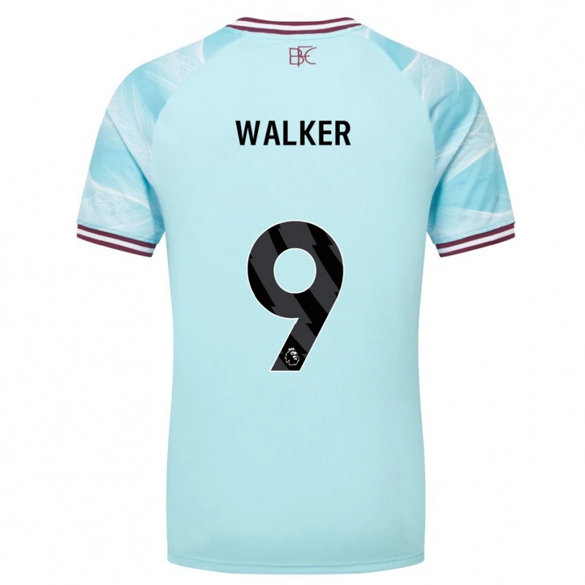 Danxen Niño Camiseta Claudia Walker #9 Celeste Borgoña 2ª Equipación 2025/26 La Camisa