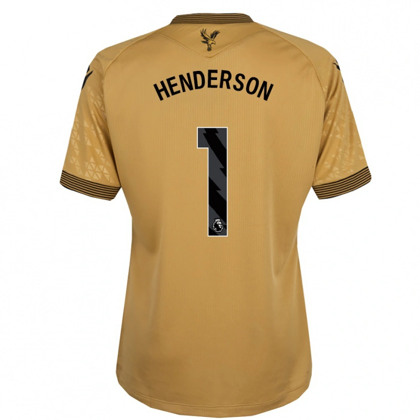 Danxen Niño Camiseta Dean Henderson #1 Oro Negro 2ª Equipación 2025/26 La Camisa