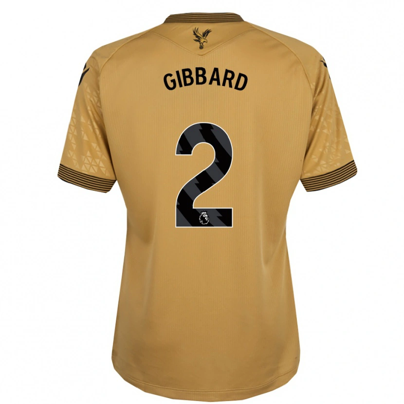 Danxen Niño Camiseta Joseph Gibbard #2 Oro Negro 2ª Equipación 2025/26 La Camisa
