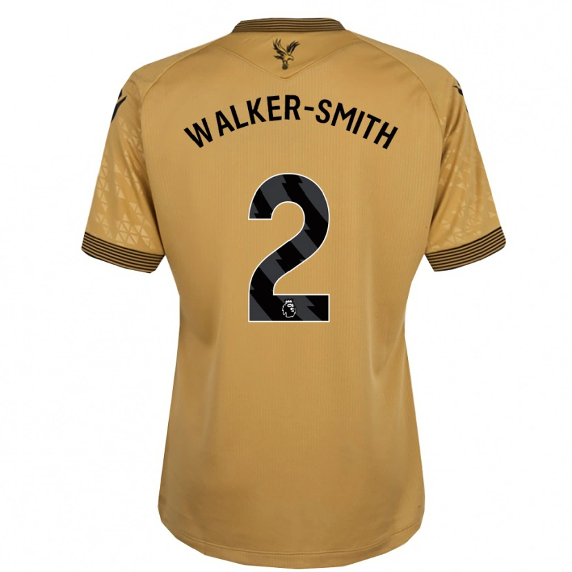 Danxen Niño Camiseta Charlie Walker-Smith #2 Oro Negro 2ª Equipación 2025/26 La Camisa