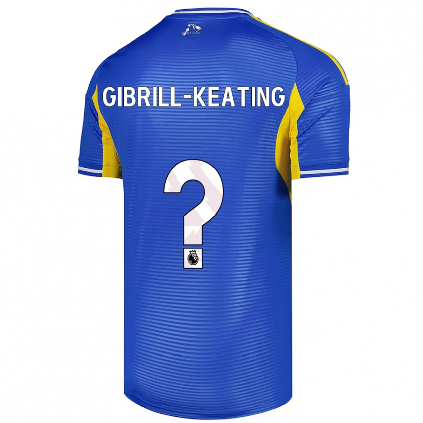 Danxen Niño Camiseta Sian Gibrill-Keating #0 Azul Amarillo 2ª Equipación 2025/26 La Camisa