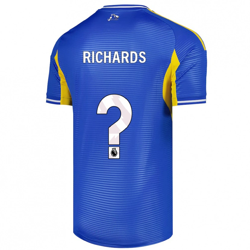 Danxen Niño Camiseta Joe Richards #0 Azul Amarillo 2ª Equipación 2025/26 La Camisa