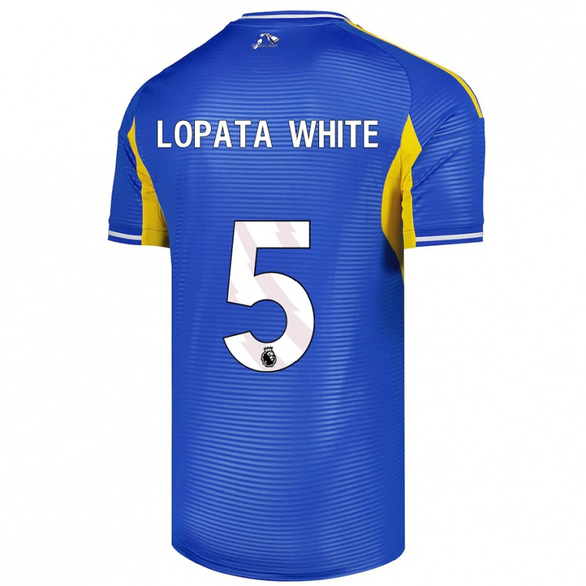Danxen Niño Camiseta Reuben Lopata-White #5 Azul Amarillo 2ª Equipación 2025/26 La Camisa