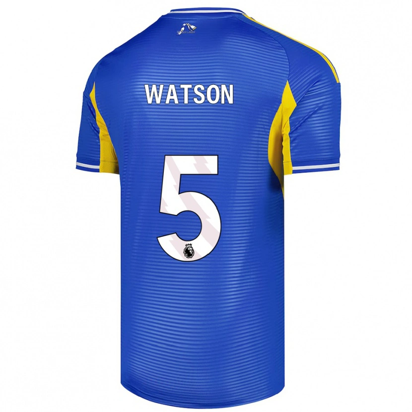 Danxen Niño Camiseta Jacob Watson #5 Azul Amarillo 2ª Equipación 2025/26 La Camisa