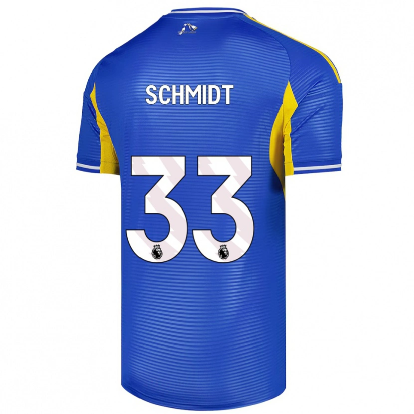 Danxen Niño Camiseta Isaac Schmidt #33 Azul Amarillo 2ª Equipación 2025/26 La Camisa
