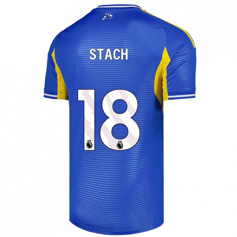 Danxen Niño Camiseta Anton Stach #18 Azul Amarillo 2ª Equipación 2025/26 La Camisa