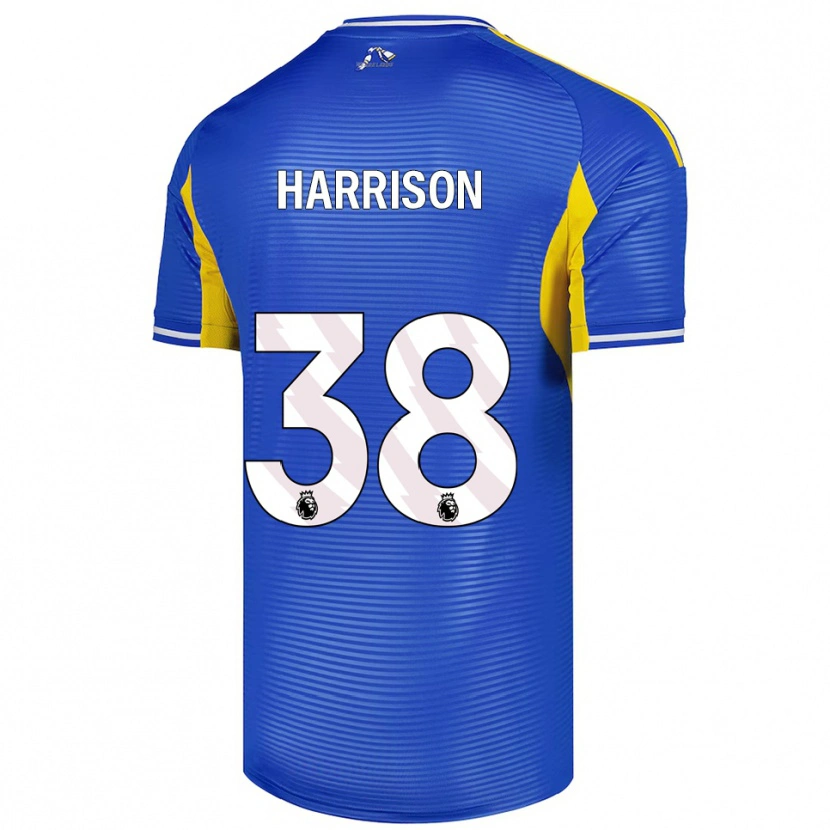 Danxen Niño Camiseta Jack Harrison #38 Azul Amarillo 2ª Equipación 2025/26 La Camisa