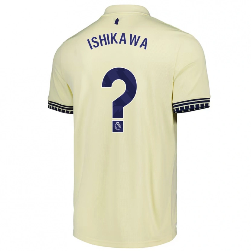 Danxen Niño Camiseta Rion Ishikawa #0 Blanco Roto Negro 2ª Equipación 2025/26 La Camisa