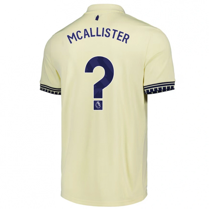Danxen Niño Camiseta Sean Mcallister #0 Blanco Roto Negro 2ª Equipación 2025/26 La Camisa