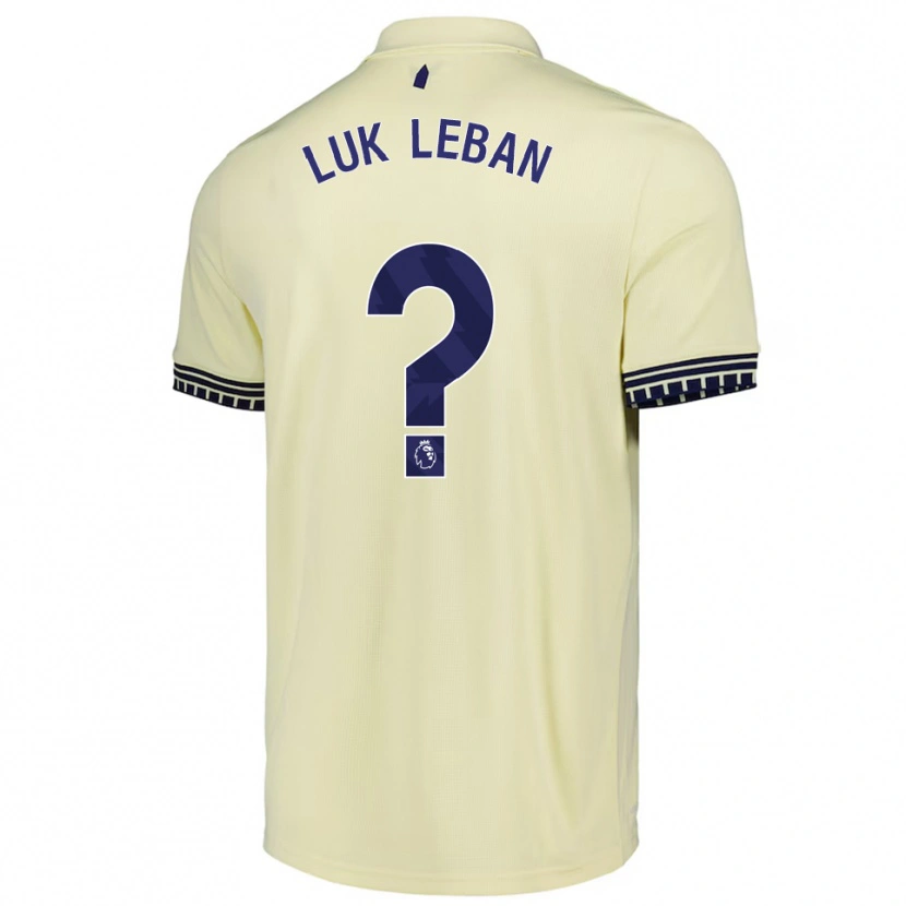 Danxen Niño Camiseta Zan Luk Leban #0 Blanco Roto Negro 2ª Equipación 2025/26 La Camisa