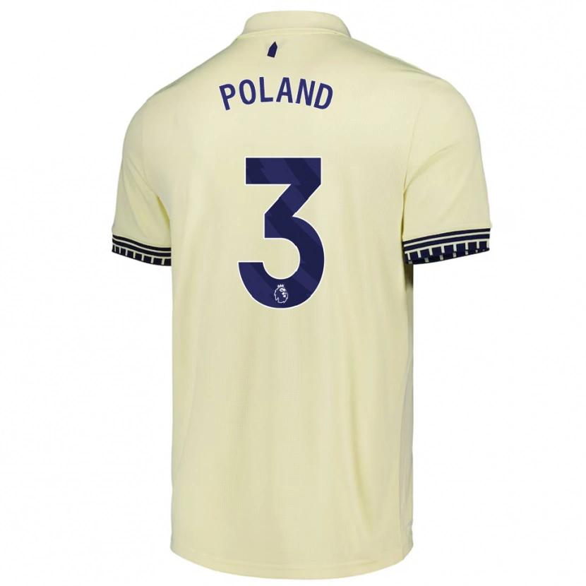 Danxen Niño Camiseta Louis Poland #3 Blanco Roto Negro 2ª Equipación 2025/26 La Camisa